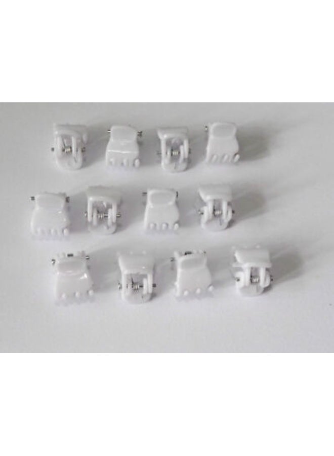 Hair clip with 15Pieces Hair Claw Clips - Anti-Slip Mini Hair Clips white - Image 4